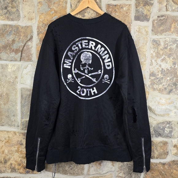 Mastermind World Distressed Skull 20th Sweater Shirt - Picture 8 of 12